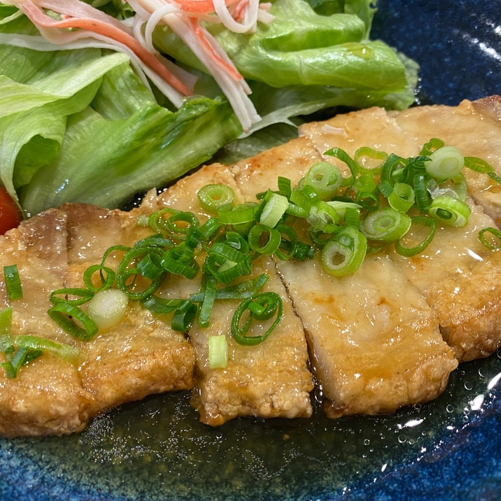 とんかつロース肉の甘酢あんかけ♡